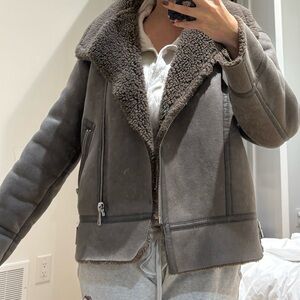 Zara Gray Teddy Jacket